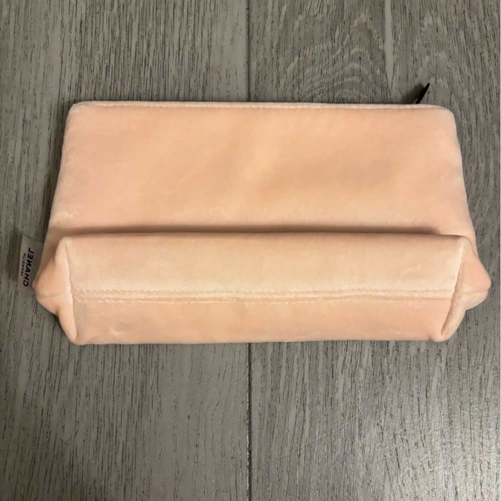 NWOT Chanel Makeup Cosmetic Bag | Pink Velour/Velvet - Picture 4 of 11